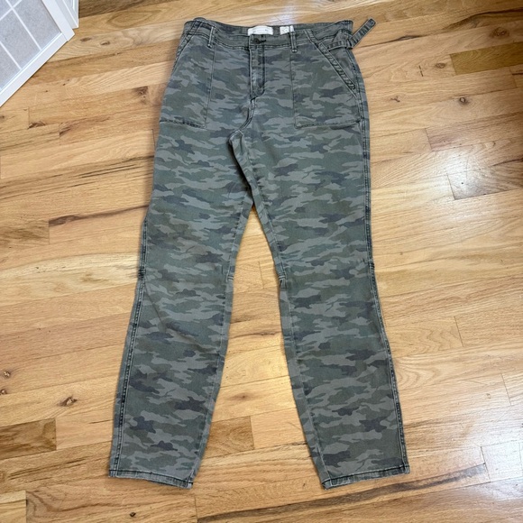 Anthropologie HEI HEI Camouflage Straight Leg Cotton Twill Cargo Pants 32 - Picture 4 of 12
